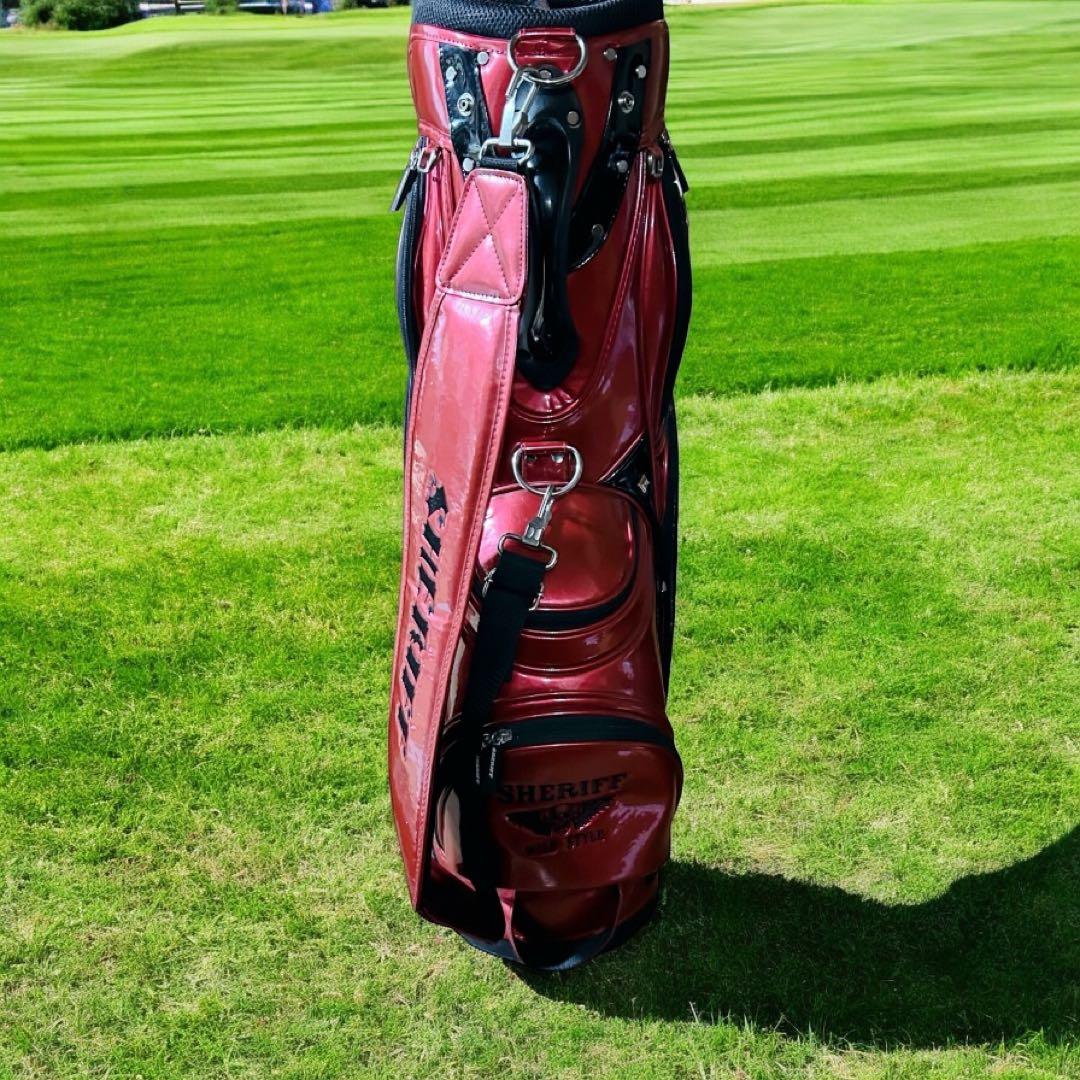 シェリフ スカル刺繍 キャディバッグ ゴルフバッグ 希少モデル