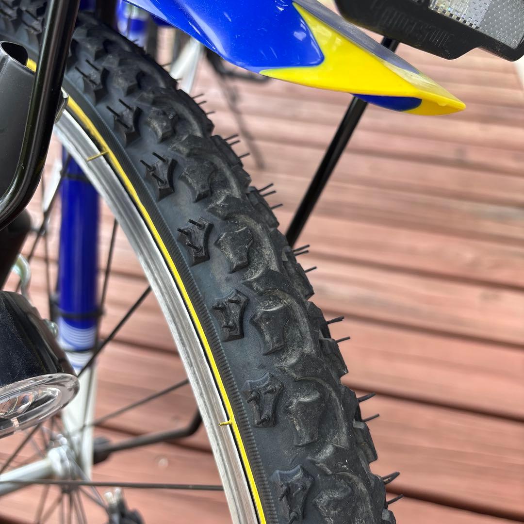 ブリヂストン 子供用自転車 青　24インチ　7段変速ギア