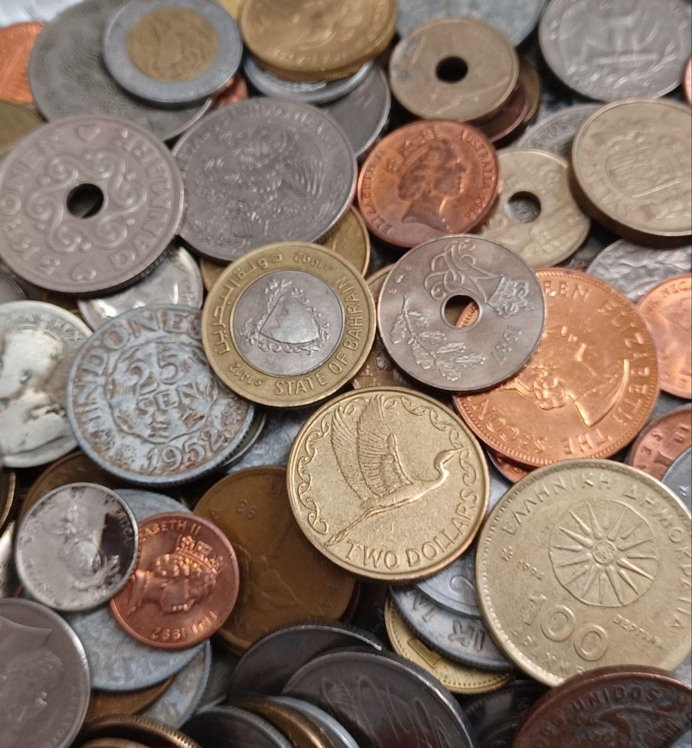 重さ1780g(約1.7kg)分の外国(海外)硬貨 【銀貨1点おまけ付き】