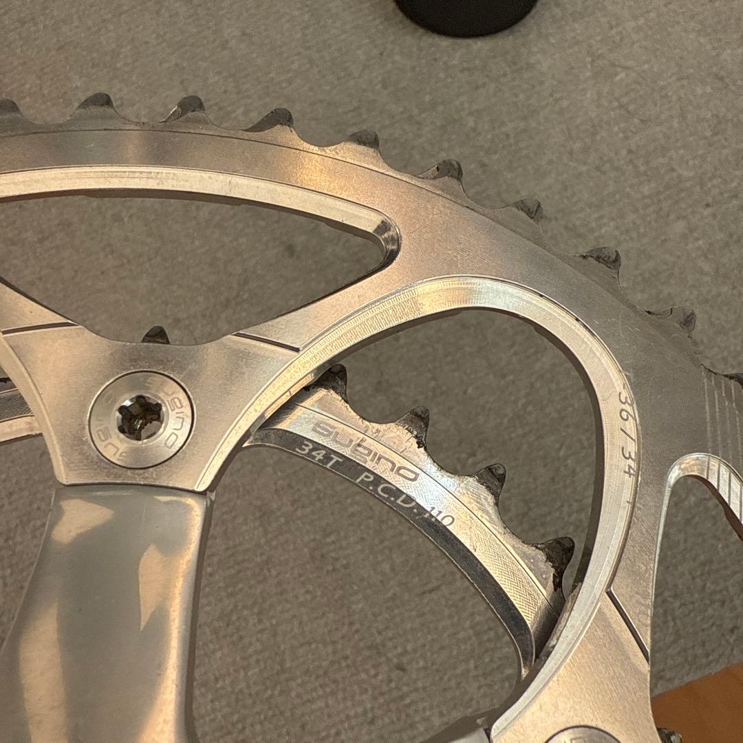 Sugino Might Tour クランクセット シルバー