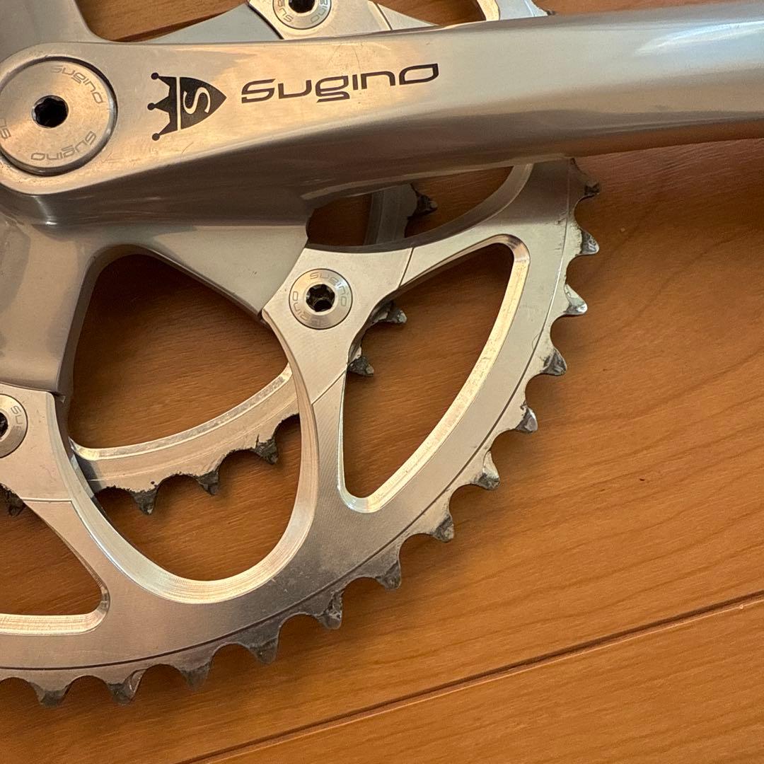 Sugino Might Tour クランクセット シルバー