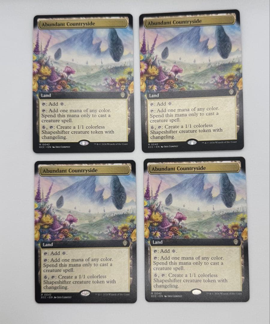 MTG 豊かな在郷 英語版 拡張アート 4枚 ECC ローウィンの昏明統率者