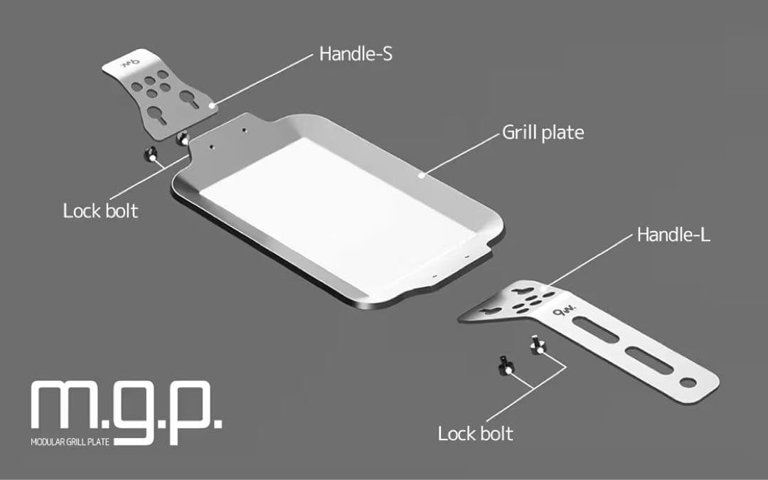 【新品未使用】　9w.（クオウ）　モジュラーグリルプレート コンプリートセット