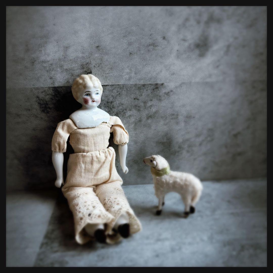 アンティーク　 ブロンド　チャイナヘッドドール ビスクドール