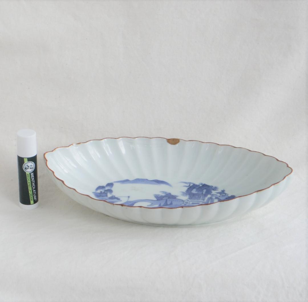 舟形?皿　古伊万里　江戸期　★金直し、カマキズあり