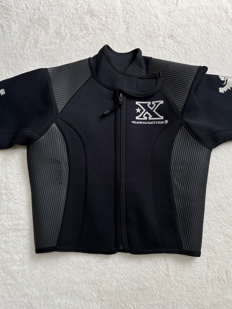 【美品】QUAKYSENSE ウェットスーツ メンズS ブラック セットアップ