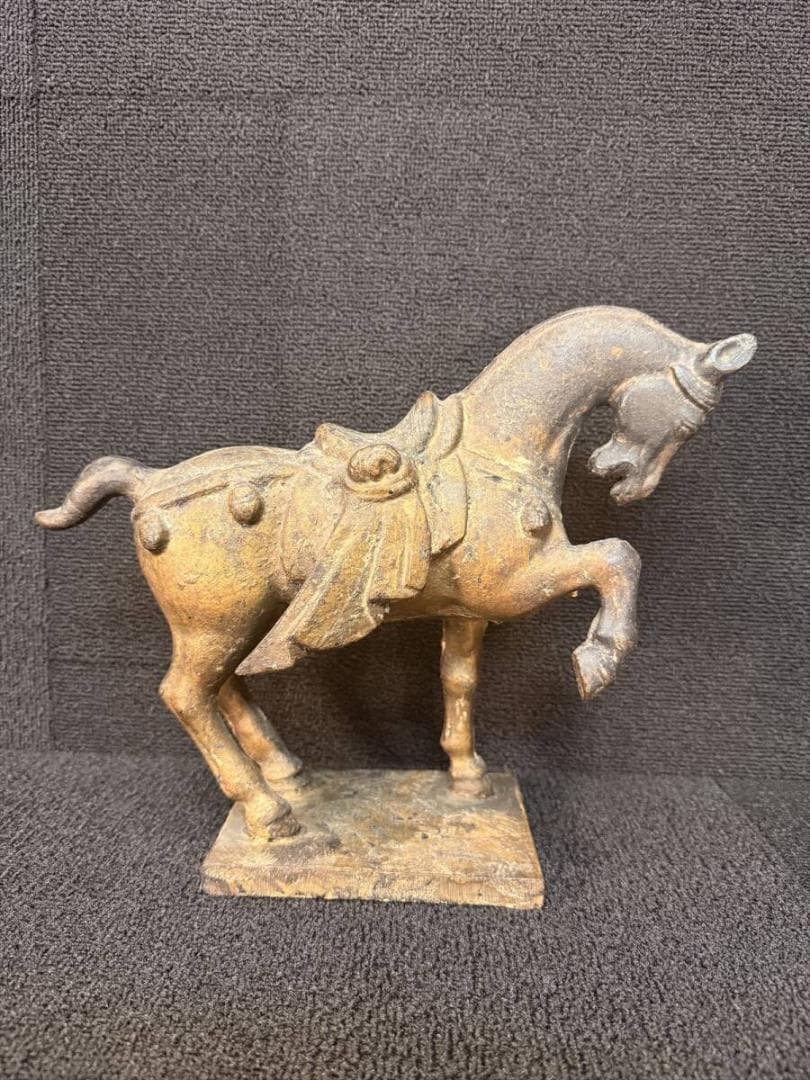 限定値下　まごころ堂　馬　銅像　高24㎝　幅31㎝　6167