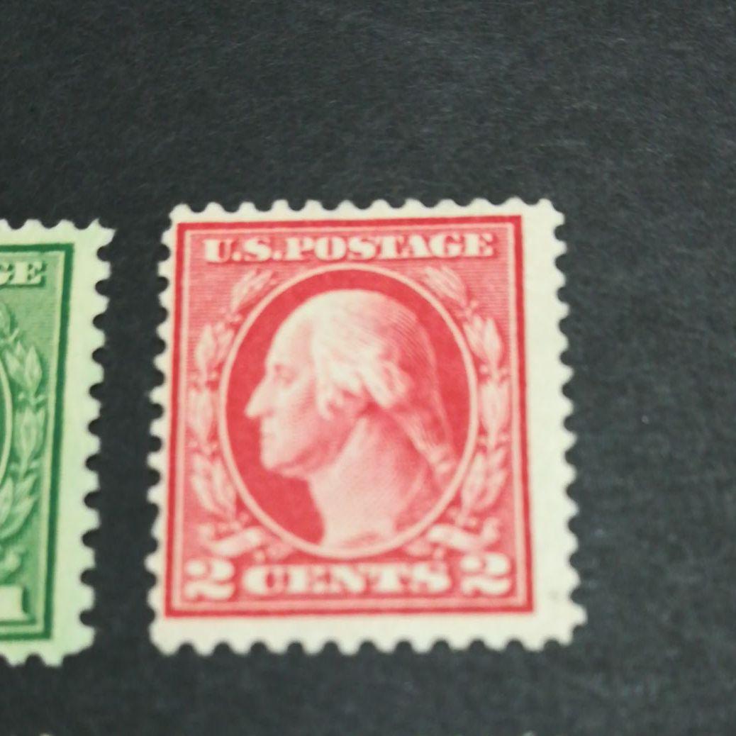 「超貴重切手」アメリカ古切手1910年代ワシントン像未使用4種