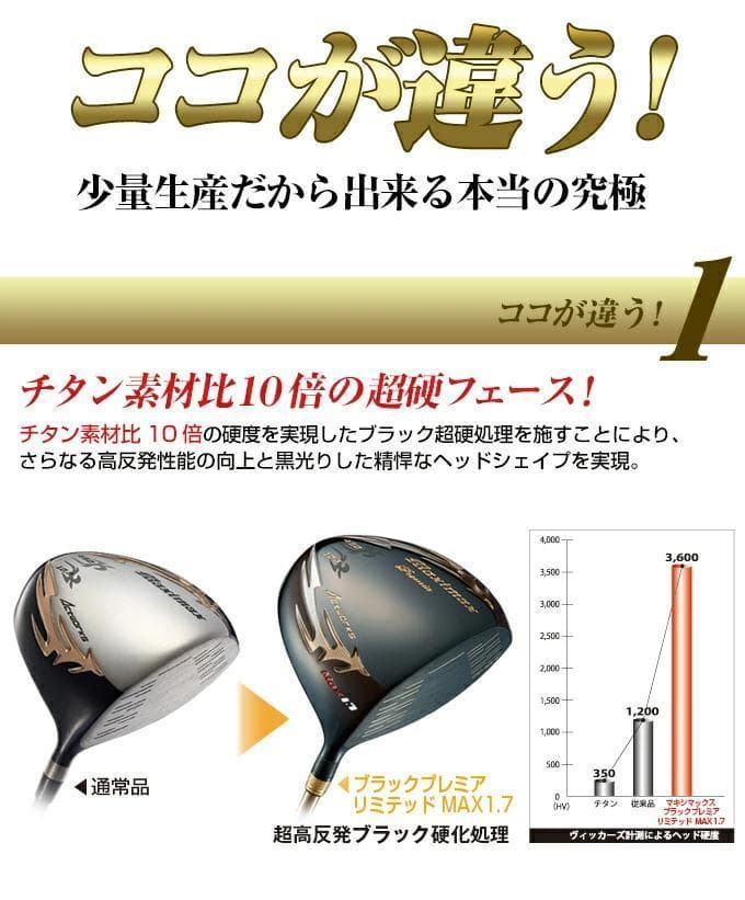 【新品】世界最薄激弾きの超高反発マキシブラックプレミアリミテッド　ドラコン飛匠
