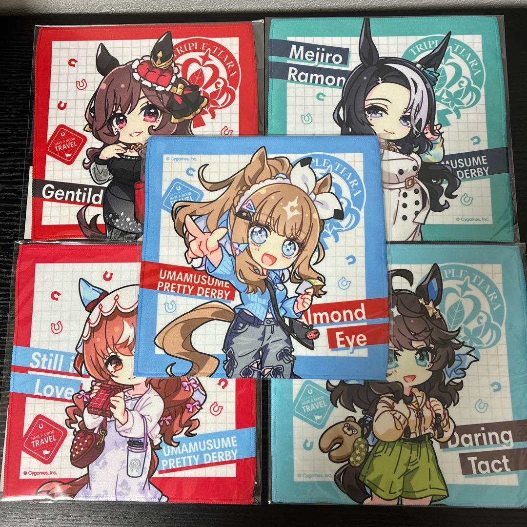 ウマ娘　ミニキャラハンドタオル　5種類セット　新千歳空港