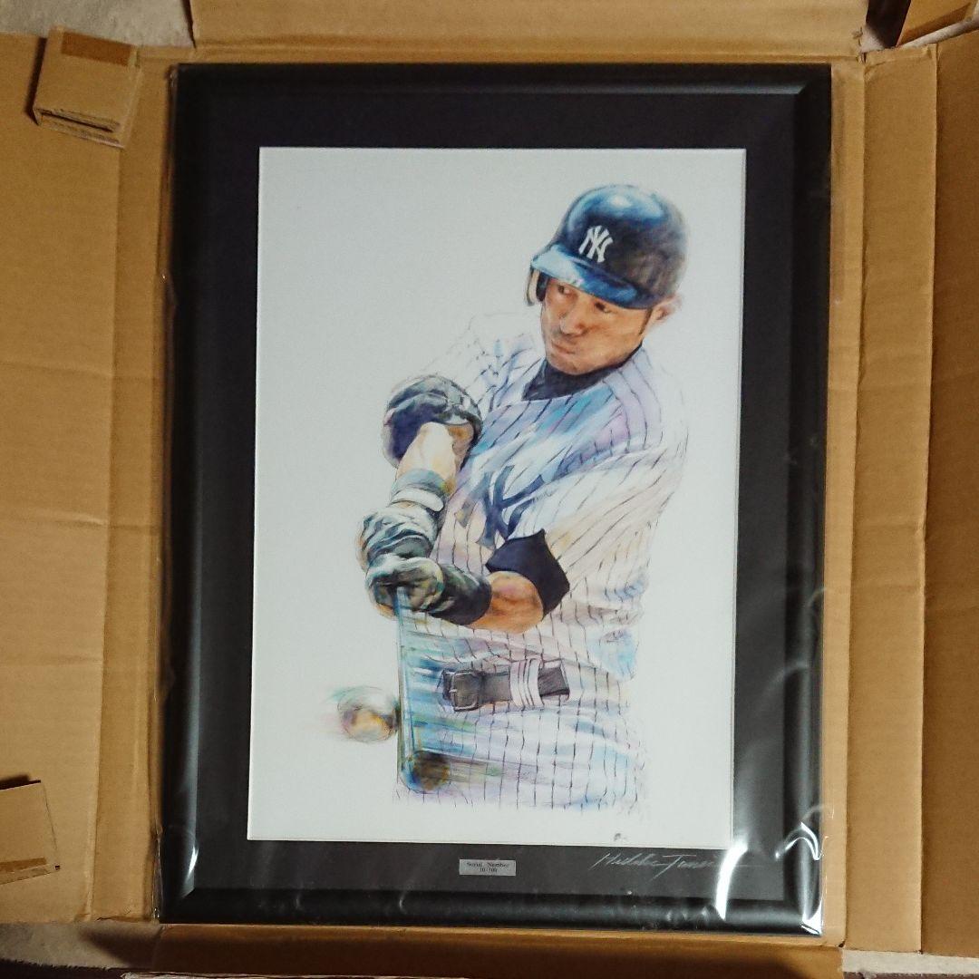 ×9【限定】ニューヨーク ヤンキース イチロー リトグラフ