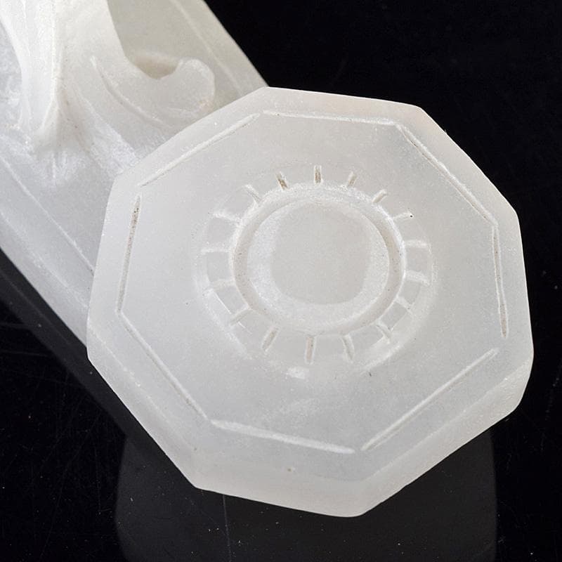 中国　玉石白玉彫刻　神獣刻　如意　M　R8033