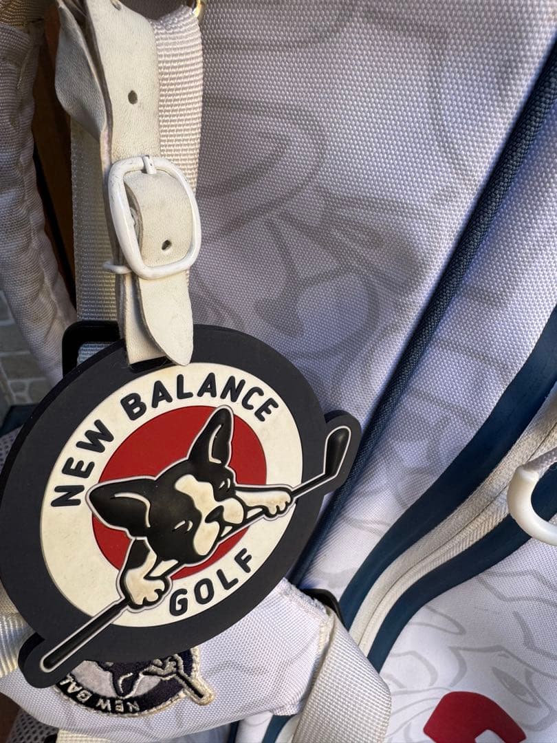 希少　『大容量』　ニューバランスゴルフ　スタンド式キャディバッグ　ブルドッグ柄