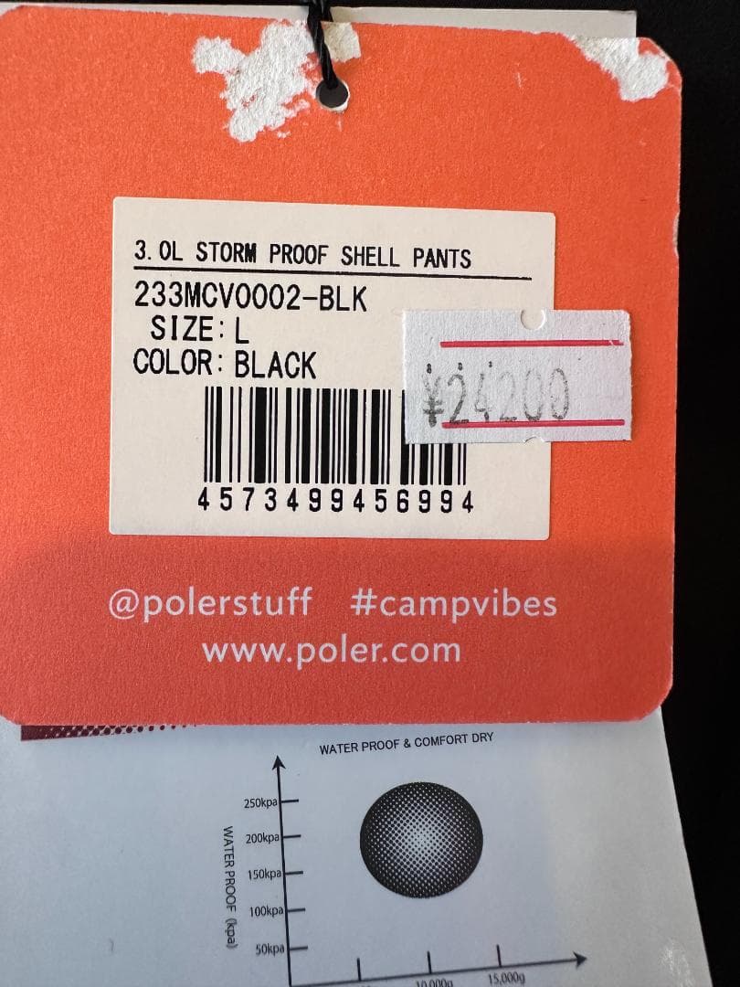 POLER 　スノーボードウェア パンツ　ユニセックス　BLACK