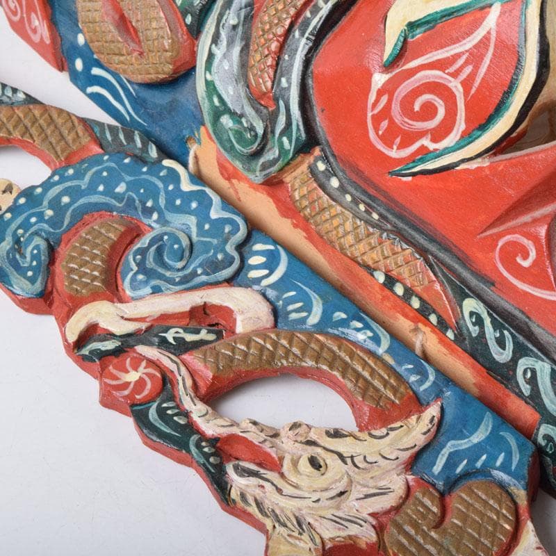 バリ島　インドネシア　彩色木彫　面　壁掛　N　9207A