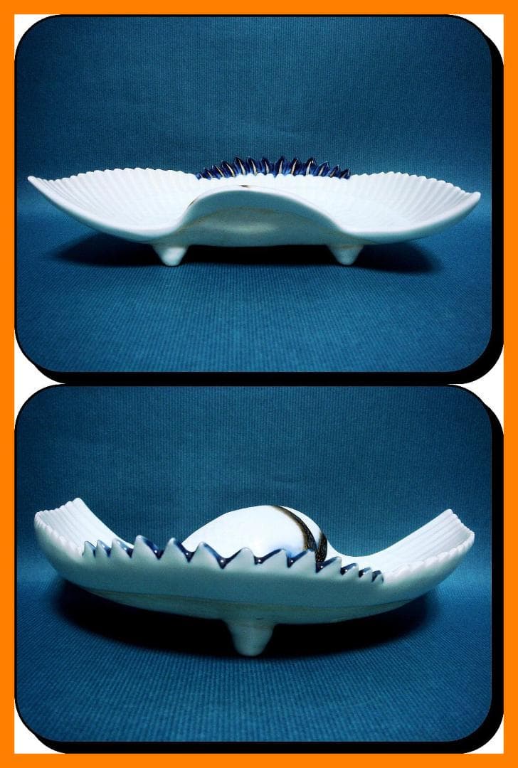 840『鶴形 三ッ足皿』　/骨董品 古美術 古玩 アンティーク