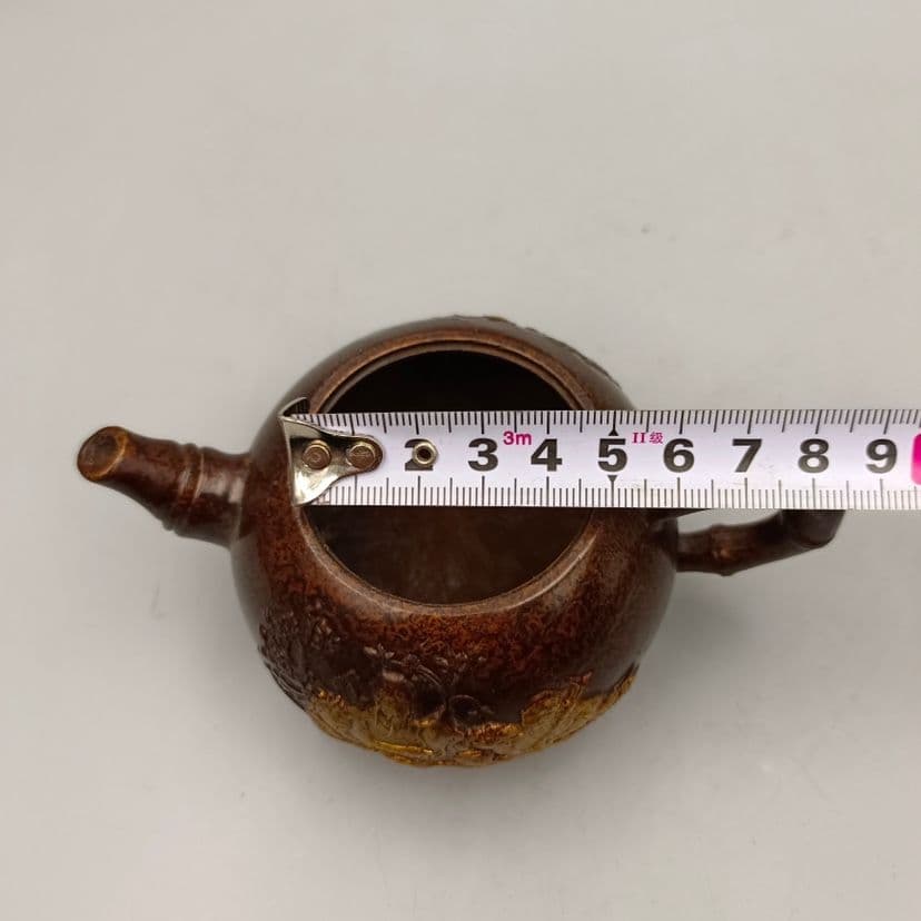 銅器 八仙過海鎏金壺 茶壺 酒壺 茶道具 煎茶器 装飾品 工芸品 置物