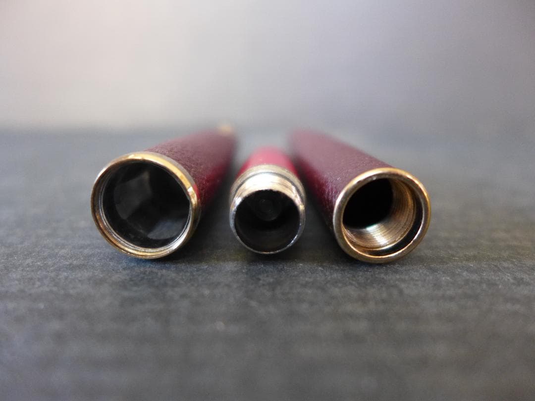 時代物　プラチナ万年筆　金属・皮製　ペン先:18K細軟 18 プラチナ　レトロ