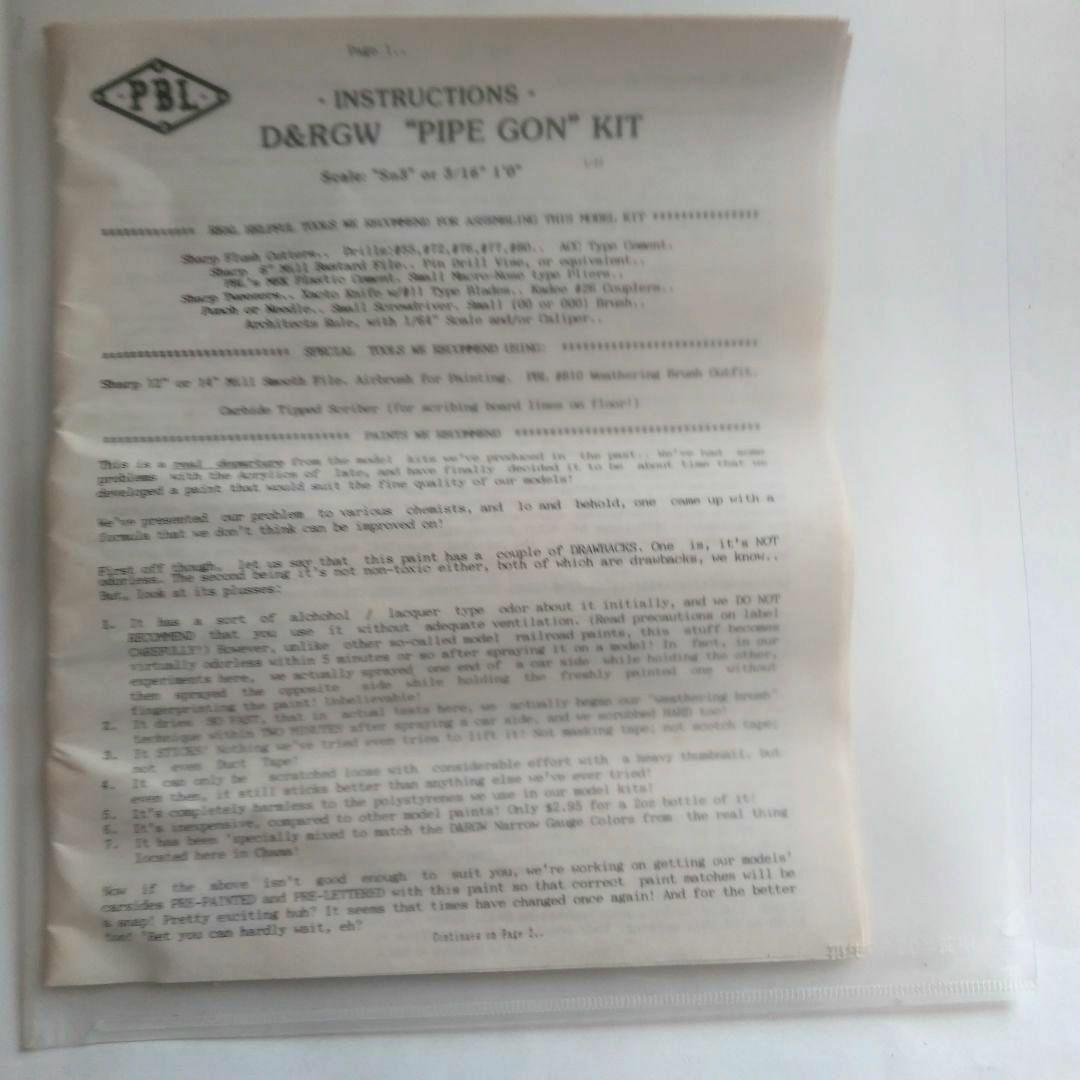 PBL　Sn3(14.3mm)  Pipe  Gondola　組み立てキット