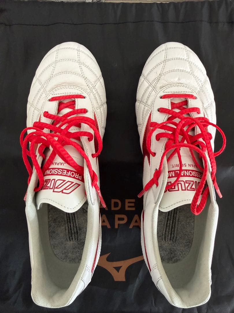 Mizuno サッカーシューズ モレリアII JAPAN AG ホワイト/レッド