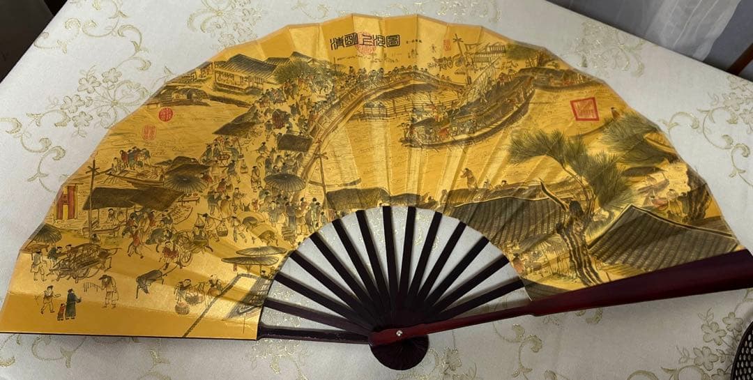 清明上河図、中国扇子
