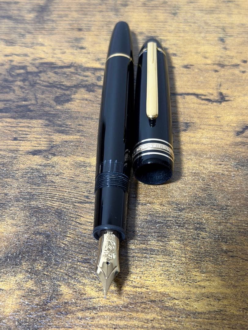 筆記確認&洗浄済　1980年代　全金　14K 146 モンブラン　万年筆　中細字