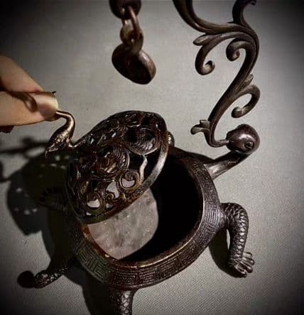 銅器 仏教 香炉 宣徳炉 古美術 コレクション品 銅製 工芸品 彫刻装飾品置物