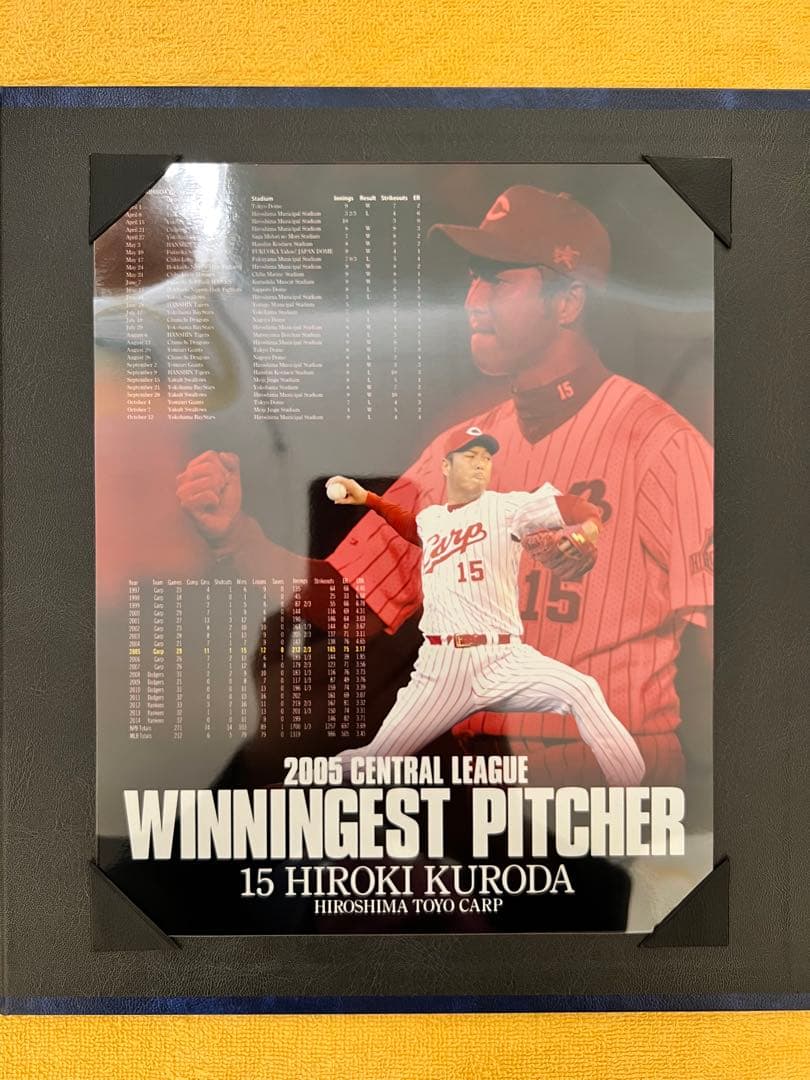 BBM・広島東洋カープ・黒田博樹・直筆サイン入りユニフォーム