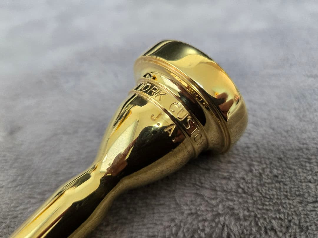 ストーク　JA トロンボーン　マウスピース　太管　金メッキ