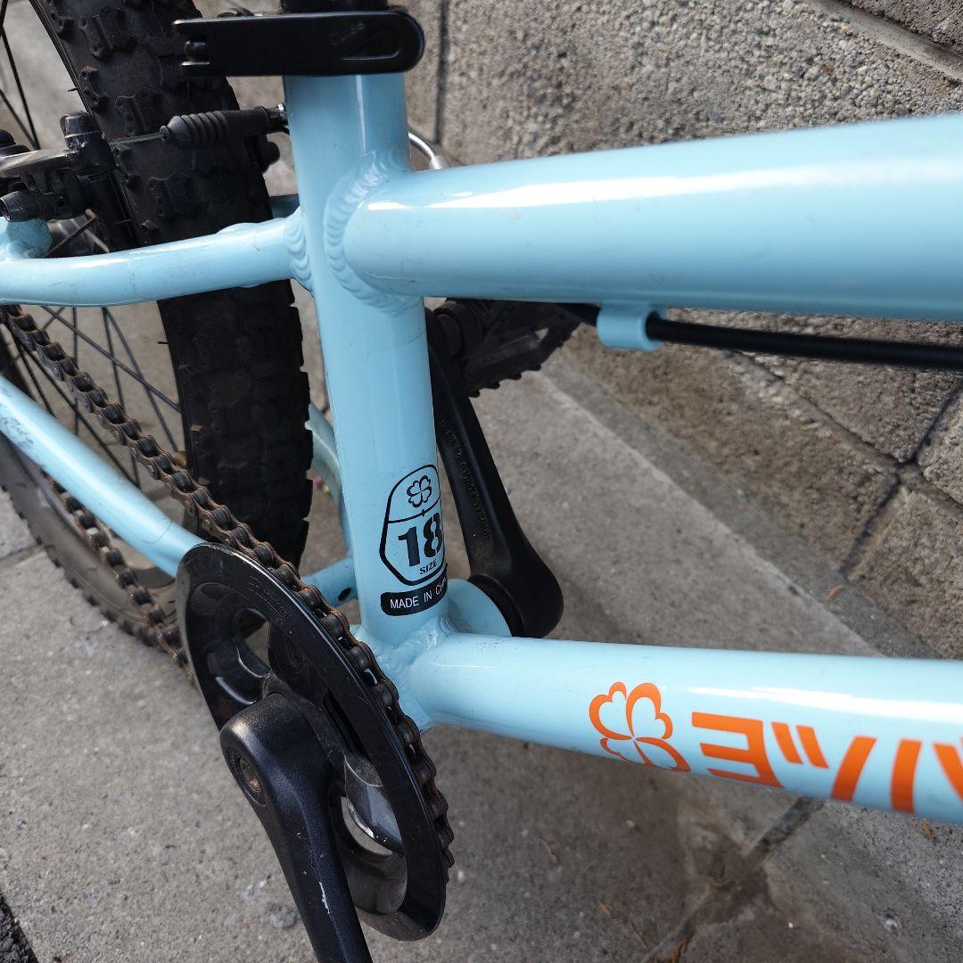 【手渡し　東京】ヨツバサイクル　18インチ　ブルー