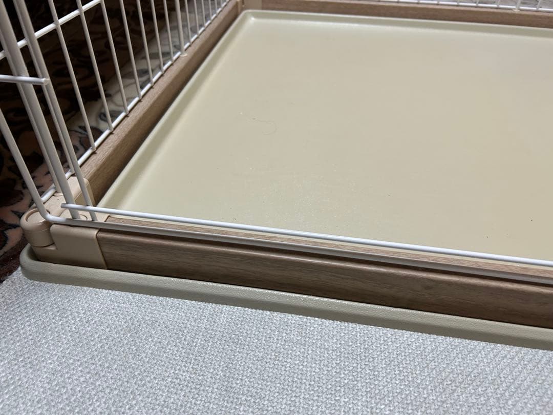 ペット用ウッディサークル ナチュラル 幅120×奥行80×高さ71cm