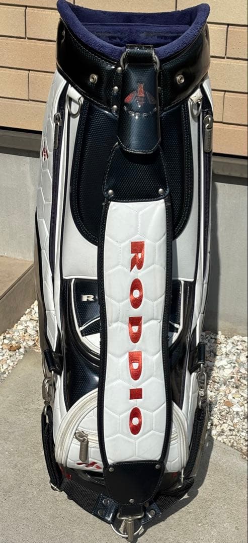 【8/6迄限定】RODDIO ゴルフバッグ・キャディバッグ ホワイト・ネイビー