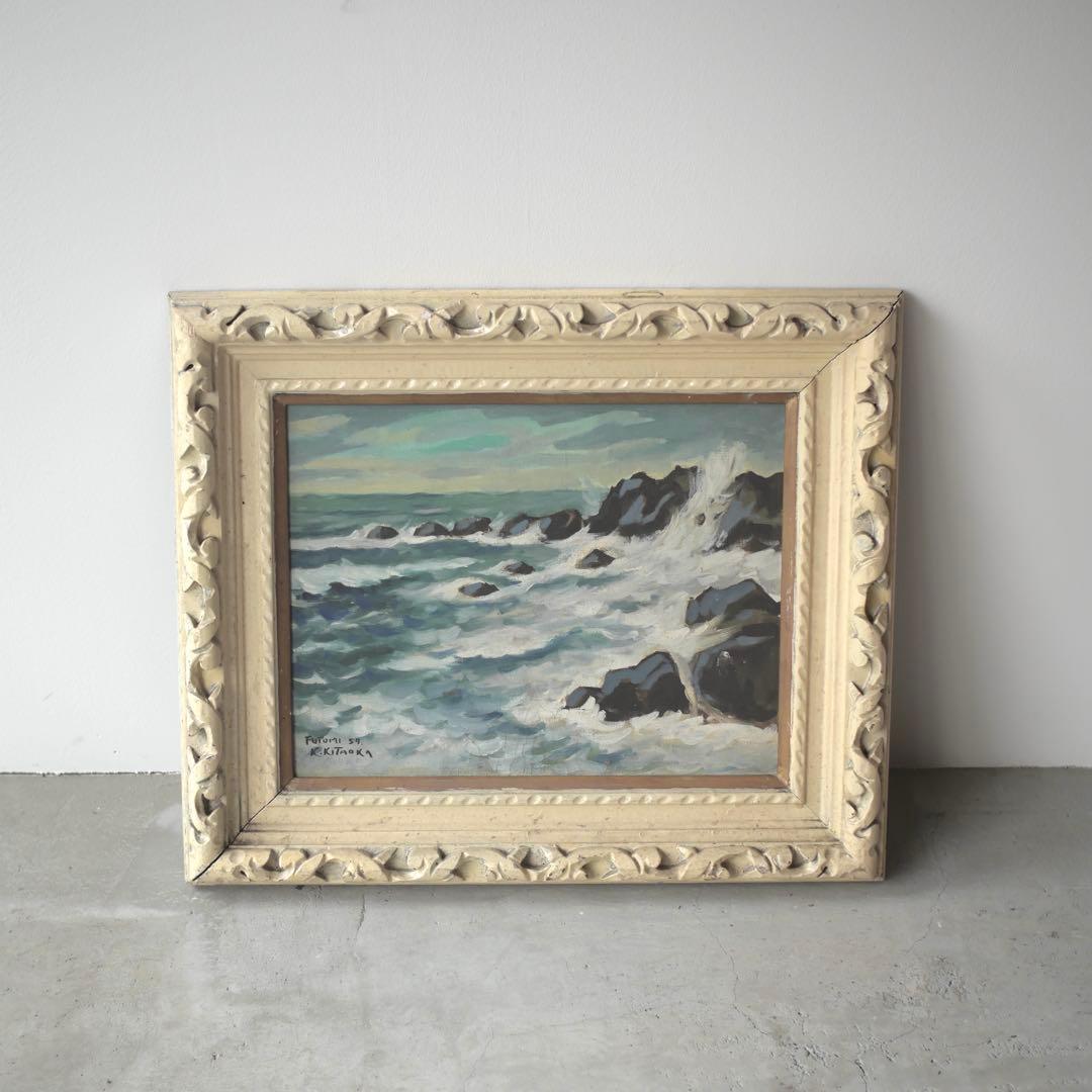 額縁　油絵　絵画　キャンバス　アート　芸術　古家具　古道具　レトロ　アンティーク