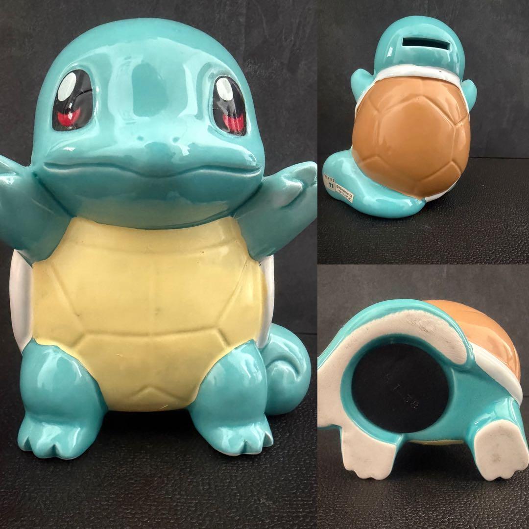 【レトロ・希少】　ポケモン 貯金箱　陶器製 5体＋アミューズメント2体　Lサイズ