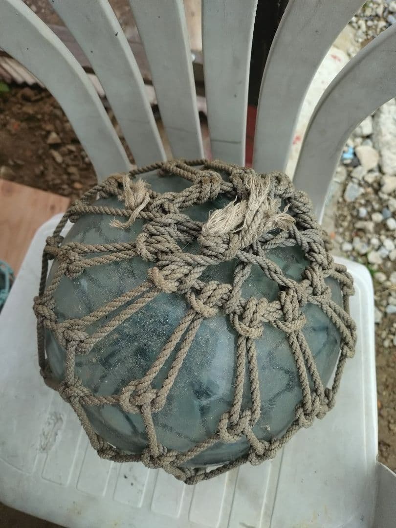 大きめ　ガラス浮き　浮き球　ビン玉　昭和レトロ