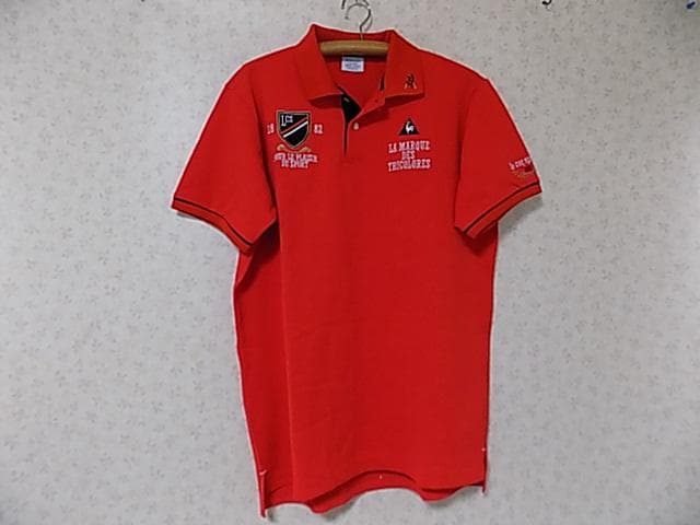 38891 大きいサイズ　ルコック　メンズ　ポロシャツ　赤　3L