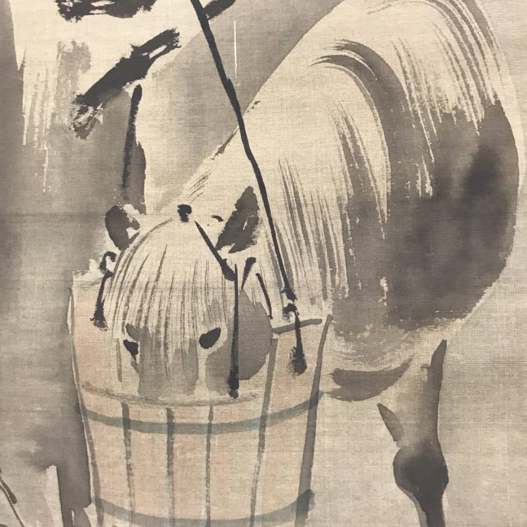 【真作】高嵩谷/田家馬子図/馬図/掛軸/名家伝来/AC-173