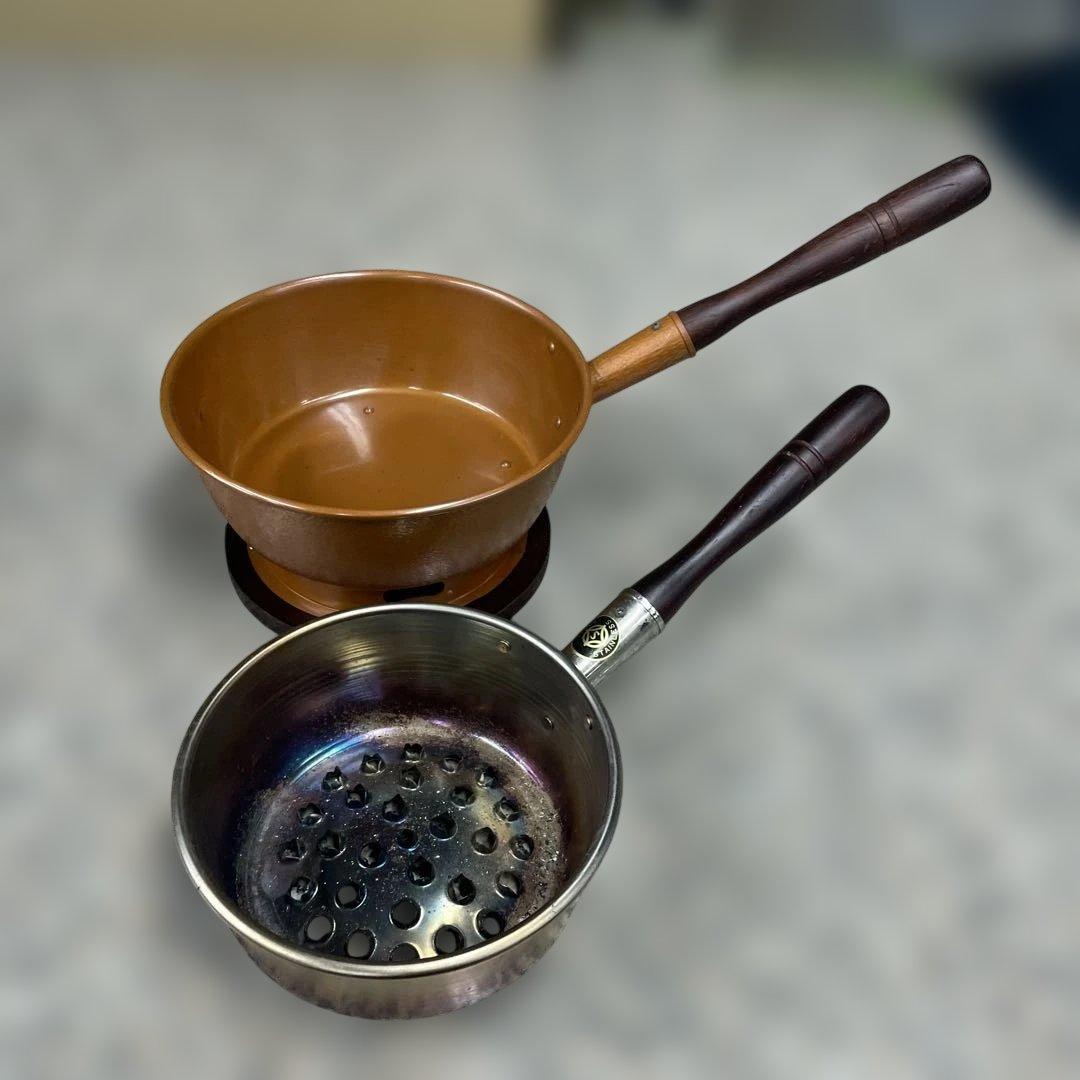 台付十能 炭起こし器 セット 茶道具 茶室 炭道具 昭和レトロ 小物 格安