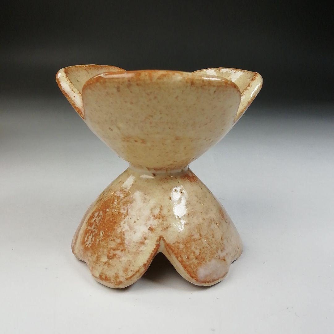 Ｔ７５０　蓋置　『萩焼』『三つ葉蓋置』『田原陶兵衛』　共箱　茶道具