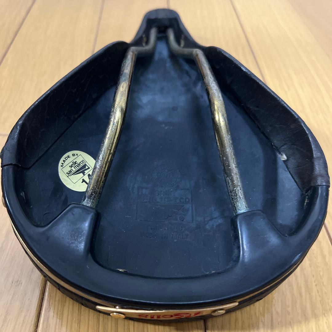80s伊製selle san marcoRollsレザーサドル茶レア ビンテージ