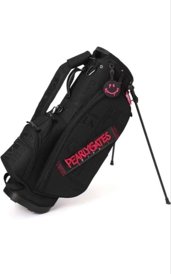 （美品）パーリーゲイツ、ペイントロゴシリーズ、キャディバッグ、ユニセックス