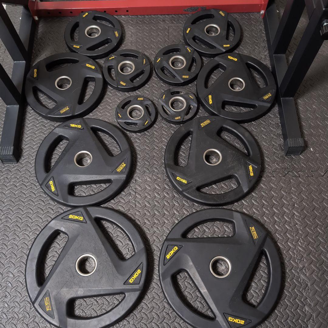 オリンピックシャフト バーベルラック ウエイトプレートセット　つくば市引取り希望