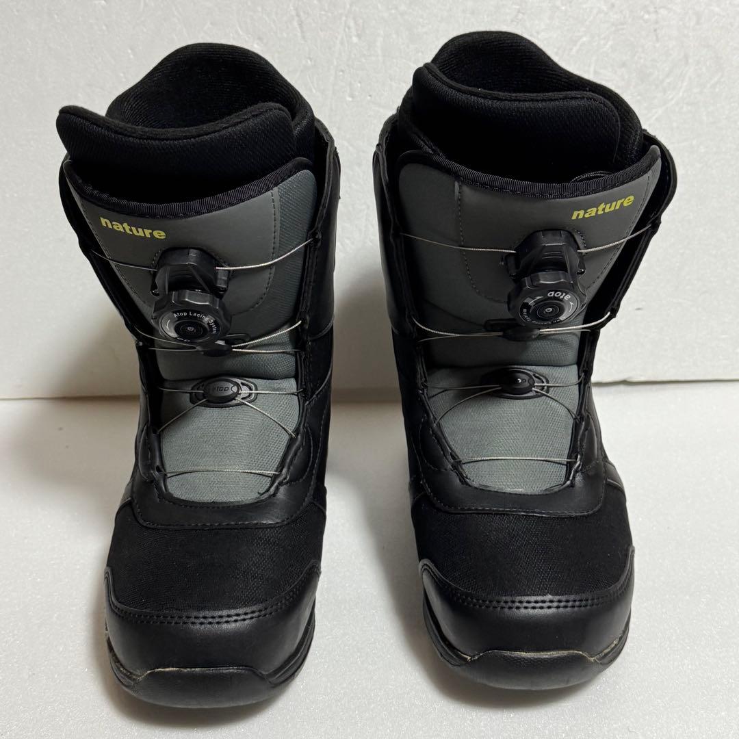 24.5cmnature スノーボードブーツ ブラック/グレー 初心者