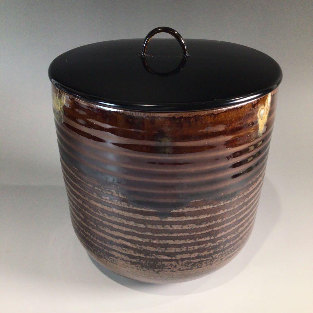 Ｐ６５５　水指　『高取焼』『鬼丸雪山造』　共箱　茶道具