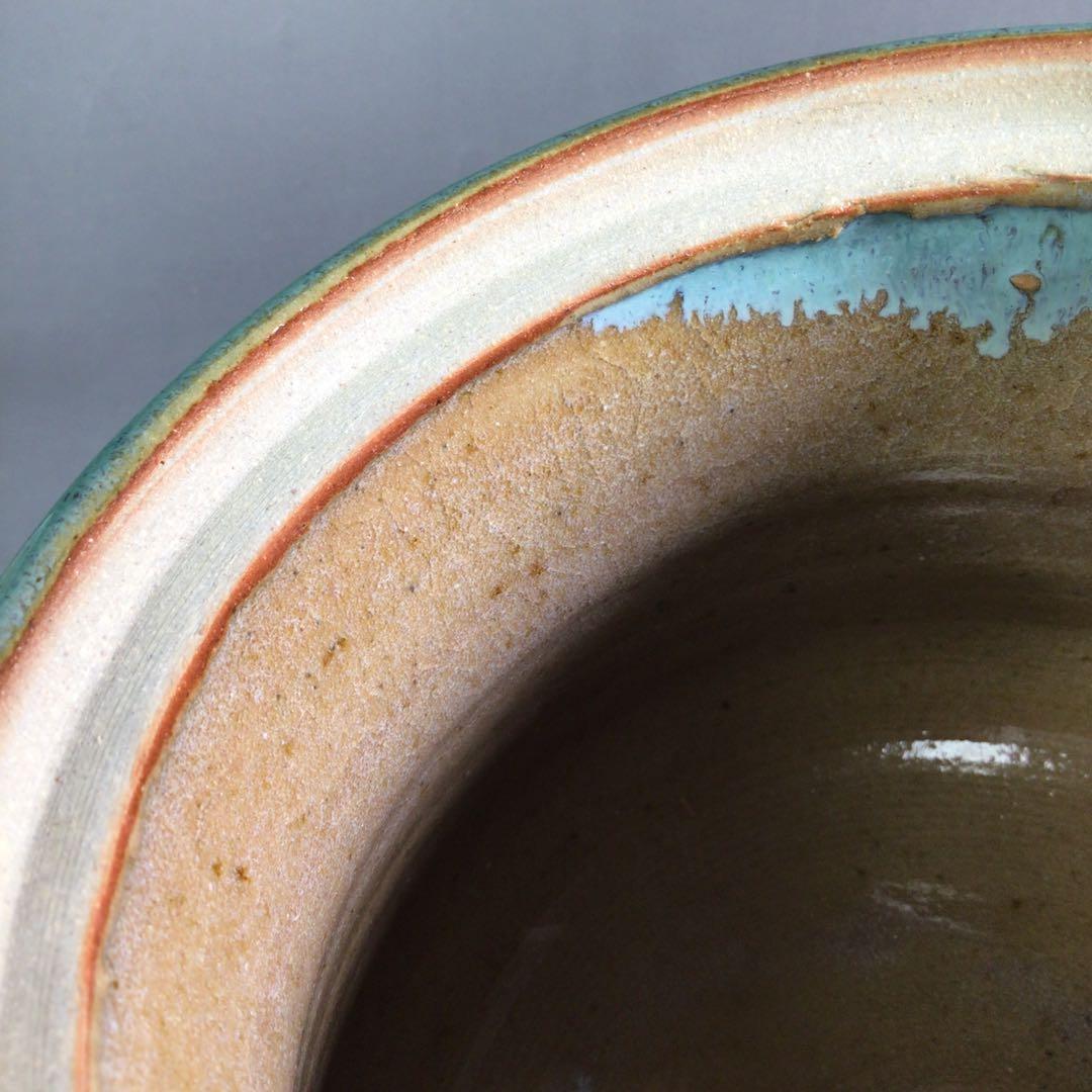 Ｒ６７　水指　『在銘』『青磁』『耳付水指』　木箱　茶道具