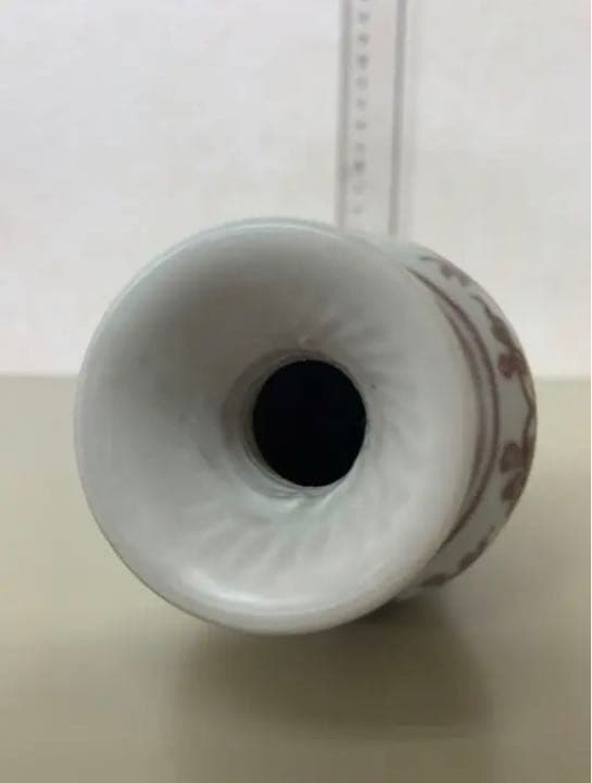 中国元釉里紅梅瓶　本物骨董 古美術品　コレクション唐物　江戸　青磁アンティーク