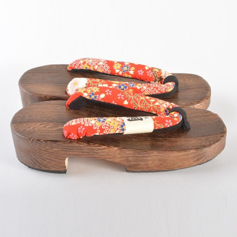 和装小物　焼桐下駄　女性用　小紋柄鼻緒　60足まとめて　M　6254A