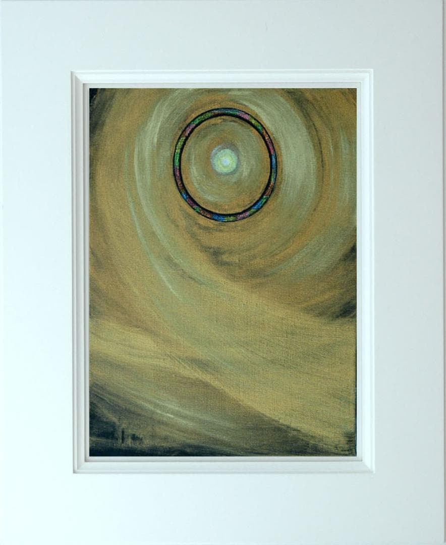 絵画インテリア 絵 額付(薄青緑) 油絵 F3-G172023 風景 祈り 希望