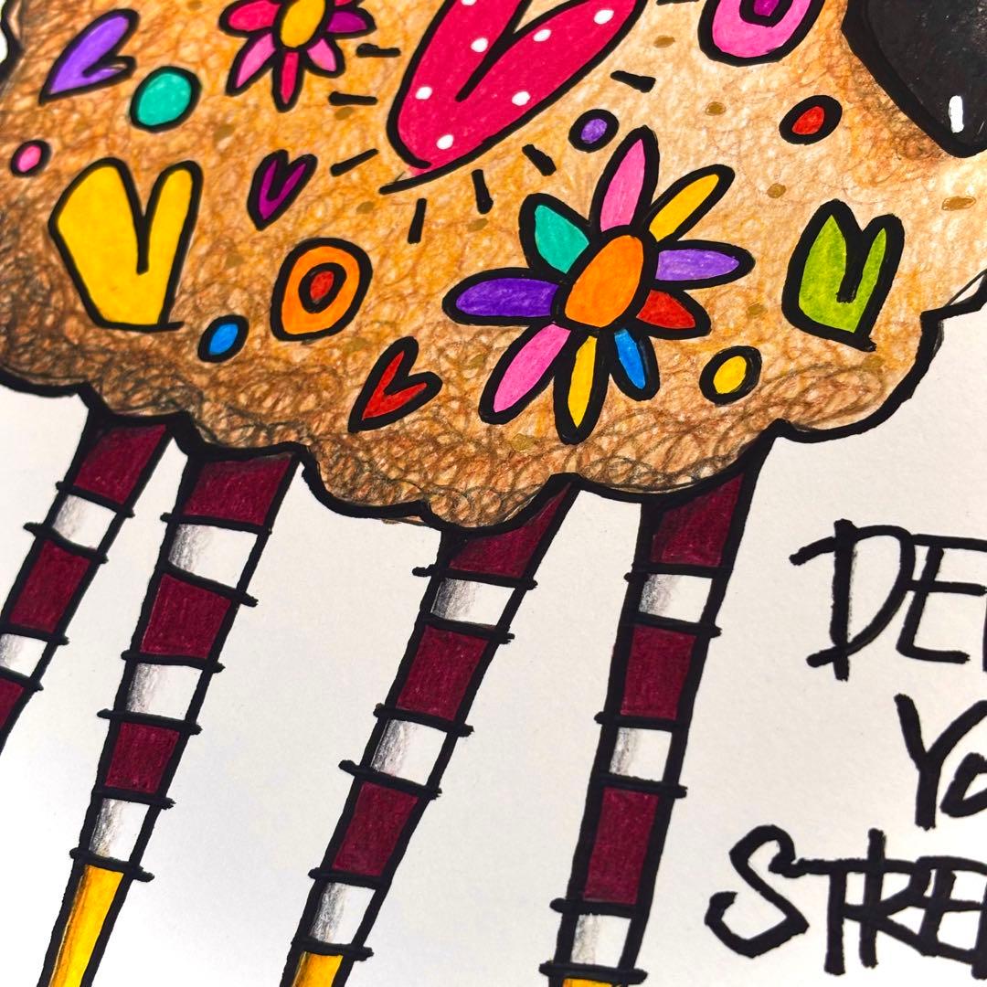 J*x様 「 欠けているから輝ける 」｜絵画 原画 抽象画 動物画 ドローイング