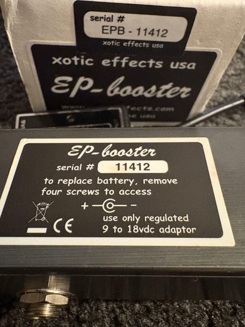 ギター xotic ep-booster + voltage doubler